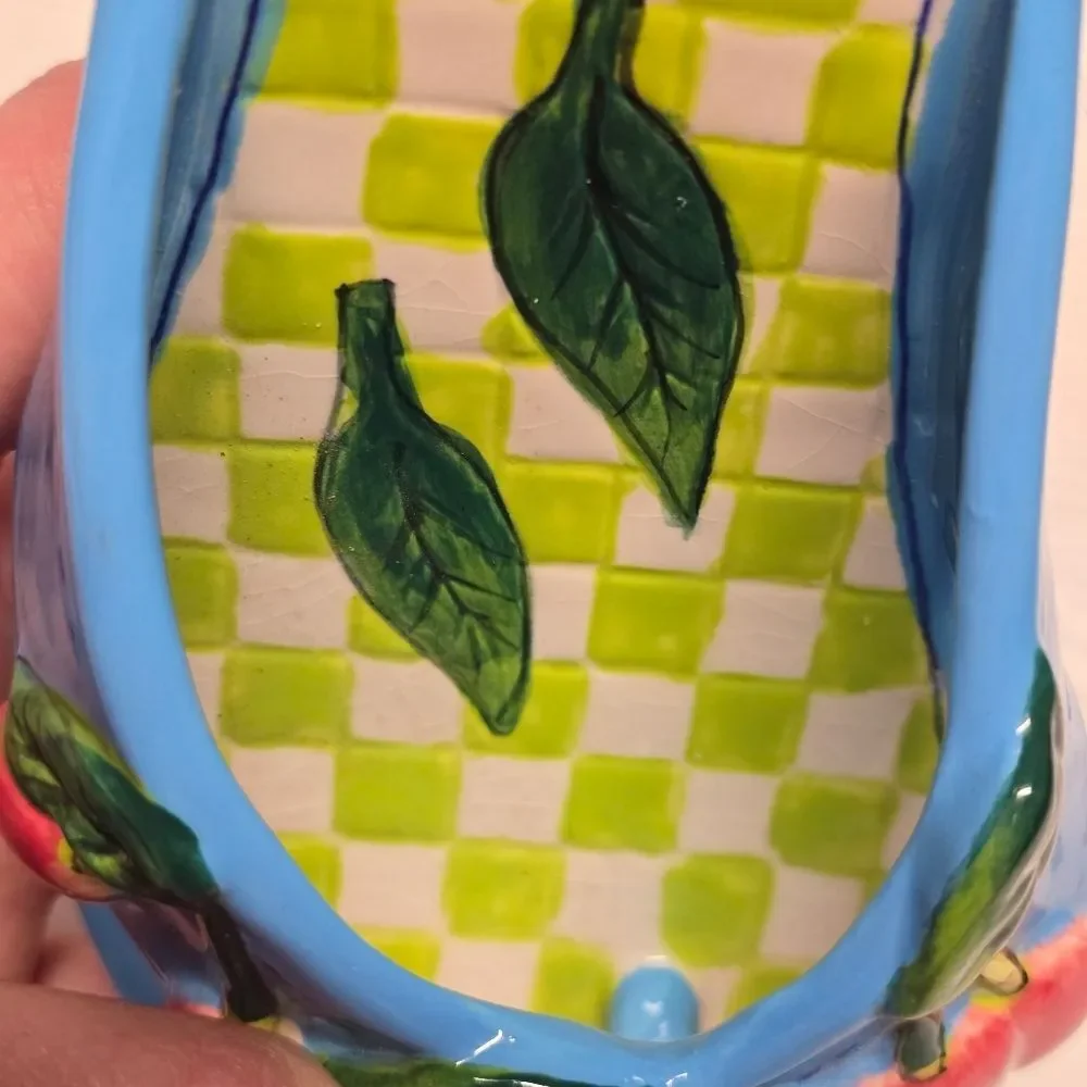 Diane Artware Ceramic Flip Flop “Cherry Cobbler” Votive Candle Holder Y2K Summer